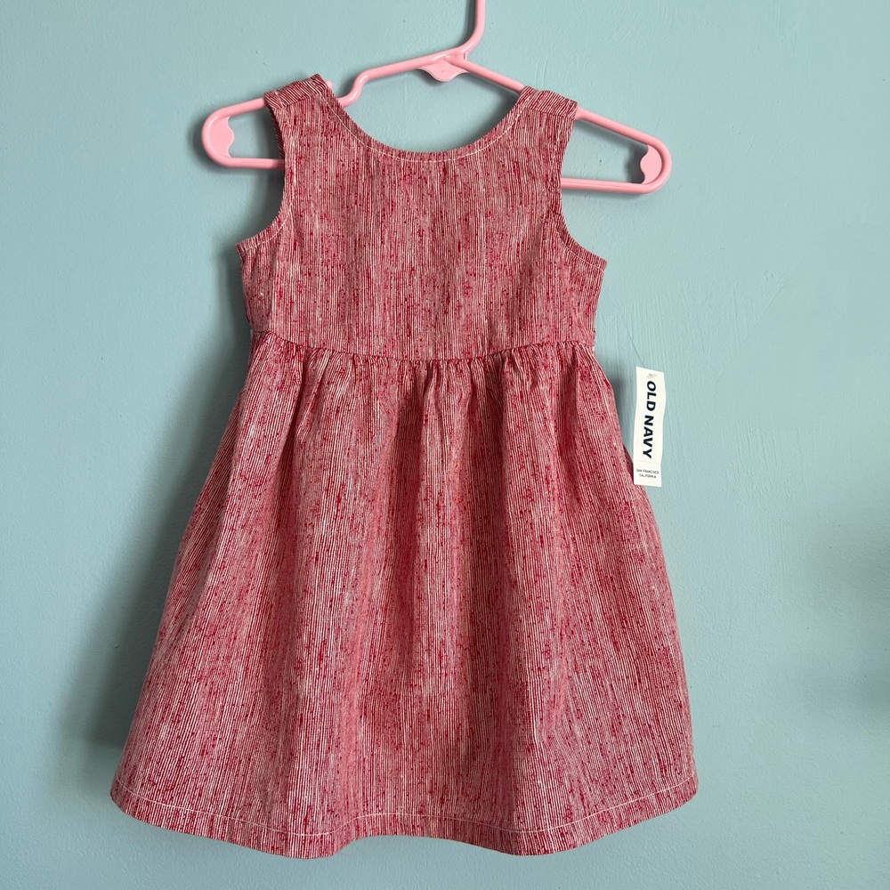 Old Navy Heathered Red Sleeveless Casual Tank Dress